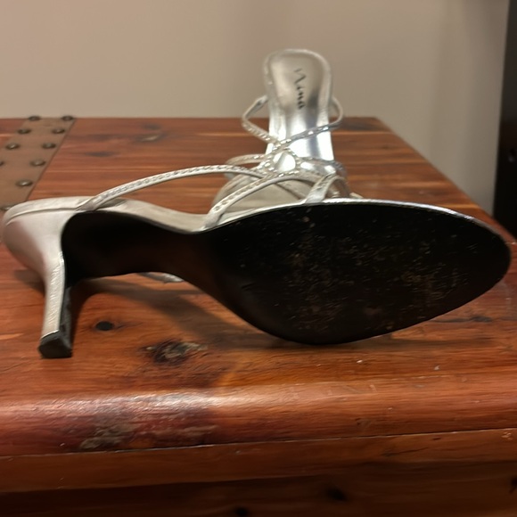 Nina, size 10 silver 3”, strappy heels - Picture 2 of 4